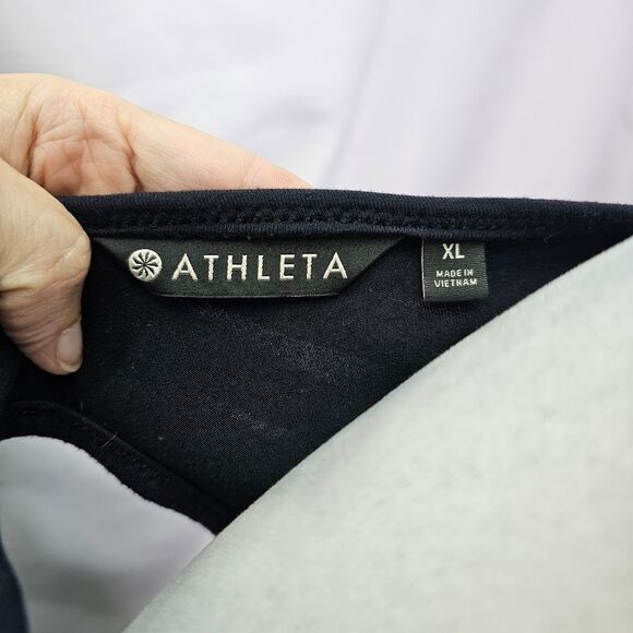 Athleta Black Rafina Racerback Cut Out Athletic Dress Size XL - Picture 4 of 9